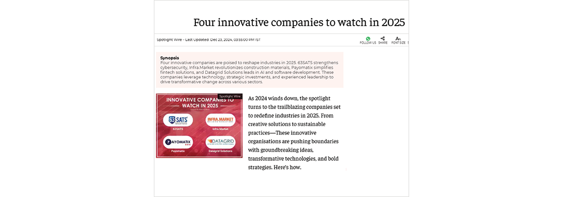 Four innovative companies to watch in 2025
